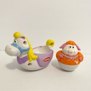 Playskool Weebles Wobble Hasbro Girl Sheep Figure Unicorn Vehicle Y2K Toy Lot